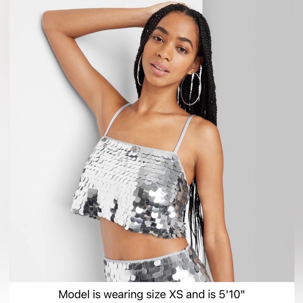 NWT Women’s cropped pailette tank top - Wild Fable
